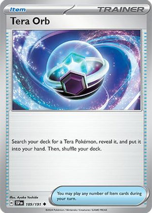 Tera Orb 189/191  - Reverse Holofoil SV08 Surging Sparks - Uncommon