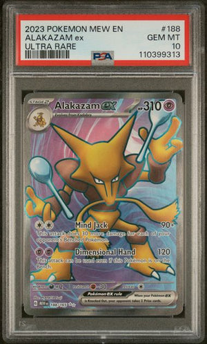 PSA 10 Alakazam EX #188 - 151 (9313)