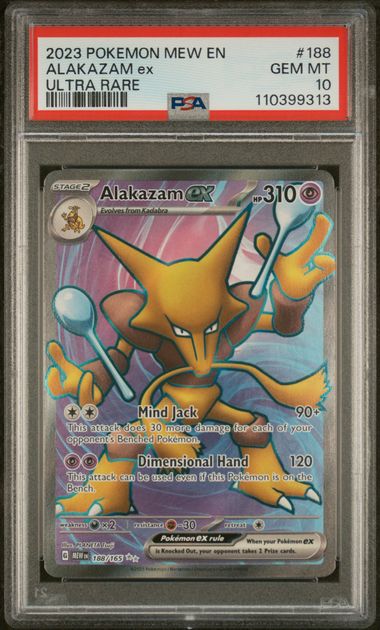 PSA 10 Alakazam EX #188 - 151 (9313)