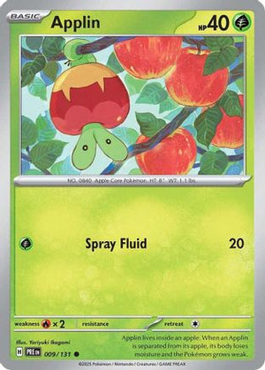 Applin 009/131  - Reverse Holofoil SV Prismatic Evolutions - Common