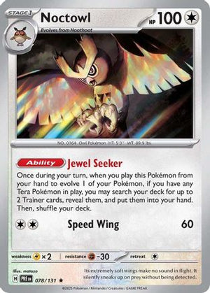 Noctowl 078/131  - Holofoil SV Prismatic Evolutions - Rare