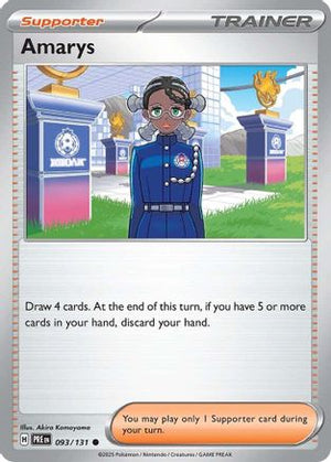 Amarys 093/131  - Reverse Holofoil SV Prismatic Evolutions - Common