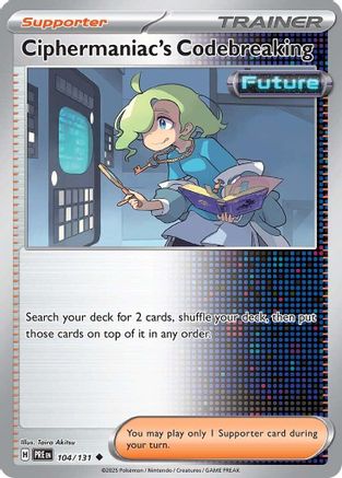 Ciphermaniac's Codebreaking 104/131  - Reverse Holofoil SV Prismatic Evolutions - Uncommon