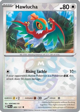 Hawlucha (Master Ball Pattern) 089/131  - Holofoil SV Prismatic Evolutions - Uncommon