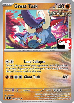 Great Tusk 097/162  Prize Pack Series Cards - Uncommon