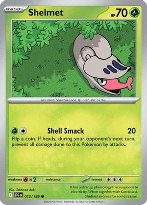 Shelmet 012/159  - Reverse Holofoil SV09 Journey Together - Common