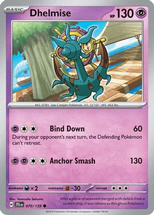 Dhelmise 070/159  - Reverse Holofoil SV09 Journey Together - Common