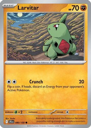 Larvitar 080/159  - Reverse Holofoil SV09 Journey Together - Common