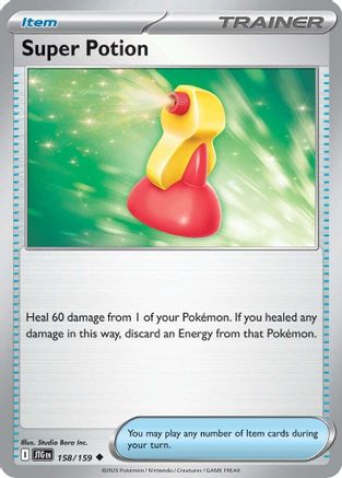 Super Potion 158/159  - Reverse Holofoil SV09 Journey Together - Uncommon