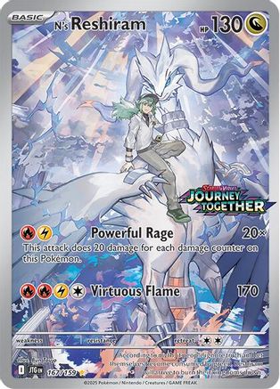 SEALED N's Reshiram (Journey Together Stamped) 167/159 - Holofoil Miscellaneous Cards & Products - Illustration Rare