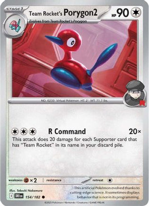 Team Rocket's Porygon2 154/182  SV10 Destined Rivals - Common