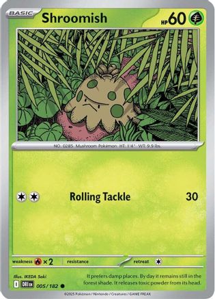 Shroomish 005/182  SV10 Destined Rivals - Common