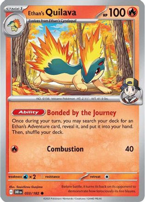 Ethan's Quilava 033/182  - Reverse Holofoil SV10 Destined Rivals - Common