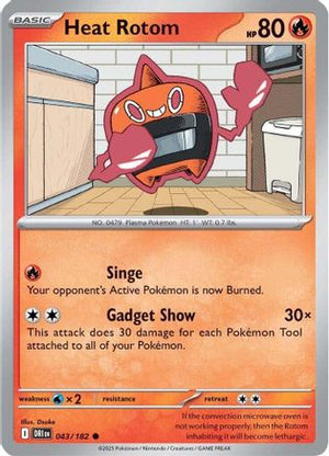 Heat Rotom 043/182  - Reverse Holofoil SV10 Destined Rivals - Common