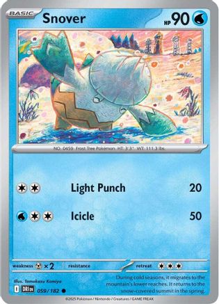 Snover 059/182  - Reverse Holofoil SV10 Destined Rivals - Common