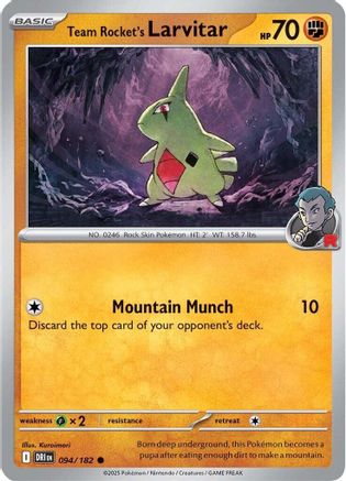 Team Rocket's Larvitar 094/182  SV10 Destined Rivals - Common