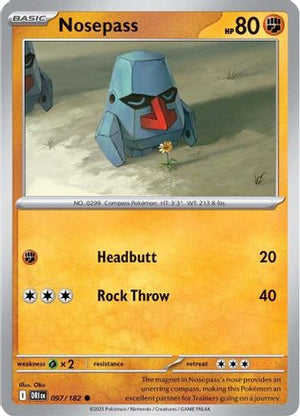Nosepass 097/182  - Reverse Holofoil SV10 Destined Rivals - Common