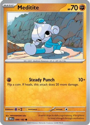 Meditite 099/182  - Reverse Holofoil SV10 Destined Rivals - Common