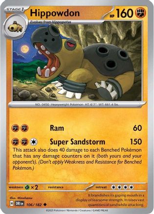 Hippowdon 106/182  SV10 Destined Rivals - Uncommon