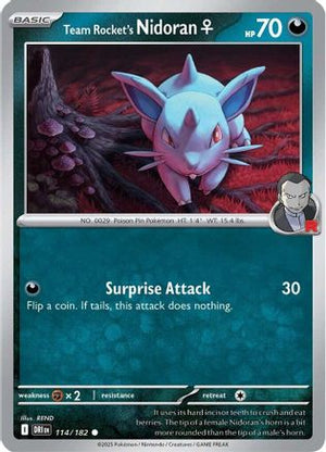 Team Rocket's Nidoran F 114/182  SV10 Destined Rivals - Common