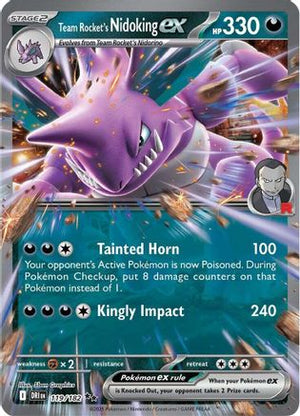 Team Rocket's Nidoking ex 119/182  - Holofoil SV10 Destined Rivals - Double Rare