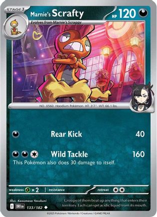 Marnie's Scrafty 133/182  SV10 Destined Rivals - Uncommon
