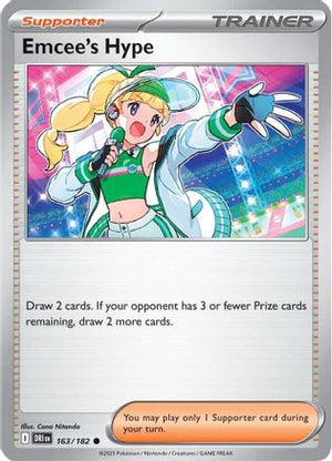 Emcee's Hype 163/182  SV10 Destined Rivals - Common