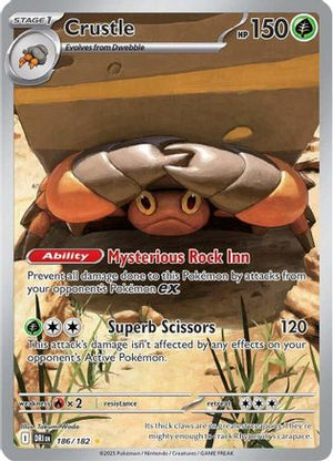 Crustle 186/182  - Holofoil SV10 Destined Rivals - Illustration Rare