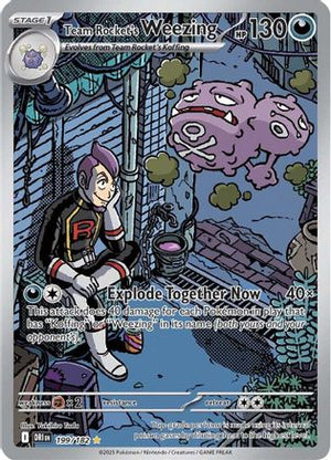 Team Rocket's Weezing 199/182  - Holofoil SV10 Destined Rivals - Illustration Rare