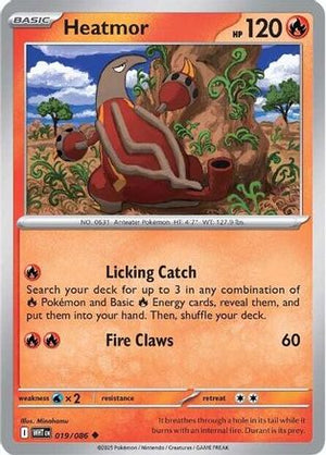 Heatmor 019/086  - Reverse Holofoil SV White Flare - Uncommon