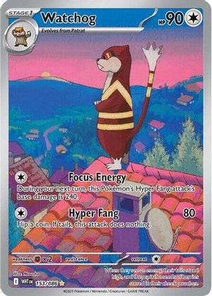 Watchog 153/086  - Holofoil SV White Flare - Illustration Rare