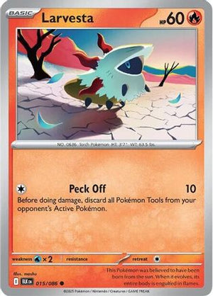 Larvesta 015/086  - Reverse Holofoil SV Black Bolt - Common