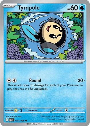 Tympole 019/086  - Reverse Holofoil SV Black Bolt - Common