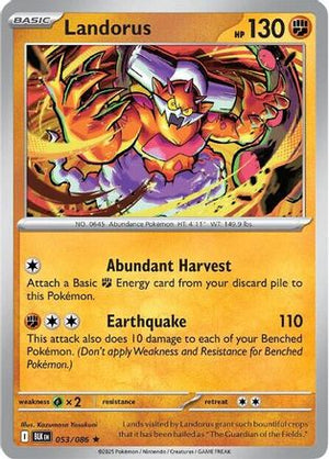 Landorus 053/086  - Reverse Holofoil SV Black Bolt - Rare