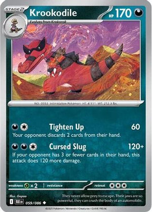 Krookodile 059/086  SV Black Bolt - Uncommon