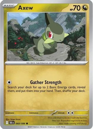 Axew 068/086  SV Black Bolt - Common