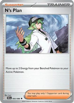 N's Plan 083/086  - Reverse Holofoil SV Black Bolt - Uncommon