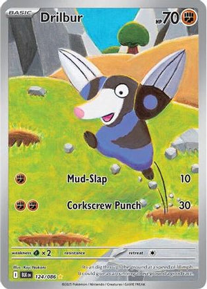 Drilbur 124/086  - Holofoil SV Black Bolt - Illustration Rare