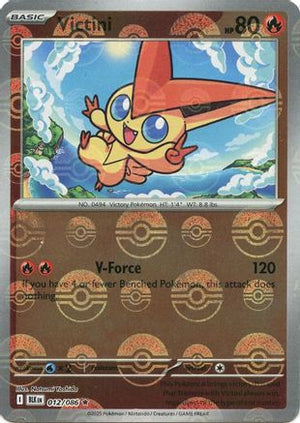 Victini (Poke Ball Pattern) 012/086  - Holofoil SV Black Bolt - Rare