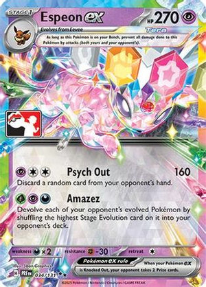 Espeon ex 034/131  - Holofoil Prize Pack Series Cards - Double Rare