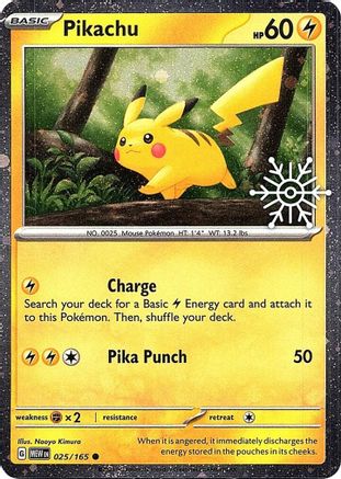 SEALED Pikachu (Holiday Calendar) 025/165 - Holofoil Miscellaneous Cards & Products - Common