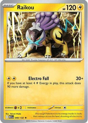 Raikou 048/132  - Holofoil ME01 Mega Evolution - Rare