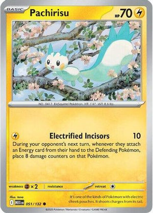Pachirisu 051/132  - Reverse Holofoil ME01 Mega Evolution - Common