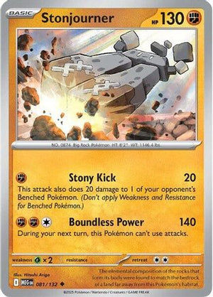 Stonjourner 081/132  - Reverse Holofoil ME01 Mega Evolution - Uncommon