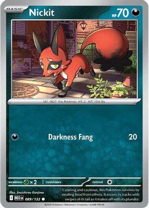 Nickit 089/132  - Reverse Holofoil ME01 Mega Evolution - Common