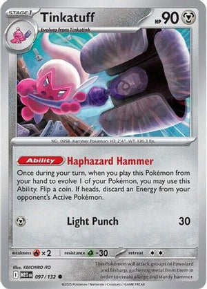 Tinkatuff 097/132  - Reverse Holofoil ME01 Mega Evolution - Common
