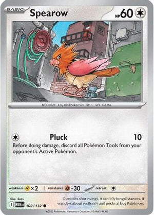 Spearow 102/132  - Reverse Holofoil ME01 Mega Evolution - Common