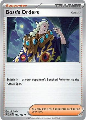 Boss's Orders [Ghetsis] 114/132  - Reverse Holofoil ME01 Mega Evolution - Uncommon