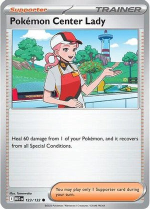 Pokemon Center Lady 123/132  - Reverse Holofoil ME01 Mega Evolution - Common