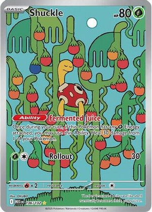 Shuckle 136/132  - Holofoil ME01 Mega Evolution - Illustration Rare